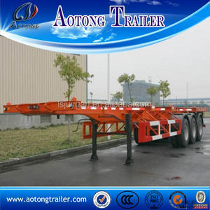 20-40ft/<span class=keywords><strong>2</strong></span> o 3 <span class=keywords><strong>ejes</strong></span> ampliamente utilizado <span class=keywords><strong>plataforma</strong></span> de carga de contenedores semi <span class=keywords><strong>remolque</strong></span> en venta - Product Image 3