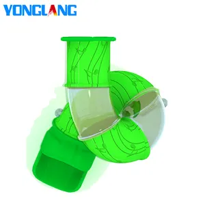 YL22545 Transparent Stable Round Corner 1.8m High Safety Water Park Slide Tubes Playground Accessories For Sale