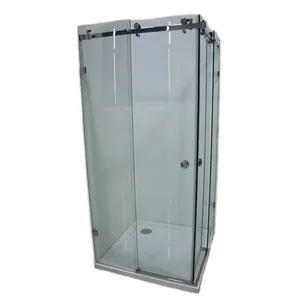 Aluminium Shower Enclosure Cheap Sliding Glass Customized Bathroom Frameless Shower Door Simple Shower Room Acrylic Square Clear