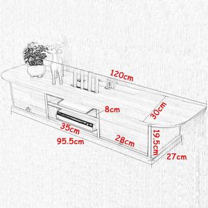 Durable Double-Tier Wall-Mounted Wooden Storage Rack <strong>Planter</strong> <strong>Stand</strong> for Sundries with Durable Wood Construction - Product Image 2