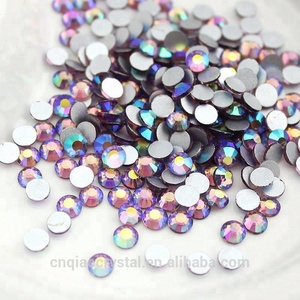 Plateado colores AB plata folid pedrería de cristal posterior plana para los accesorios de la ropa - Product Image 1