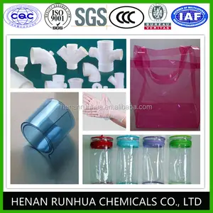 Polyvinylchloride resin/pvc hars k67 voor maken pvc pijp/raam/deur/slang/schoenen