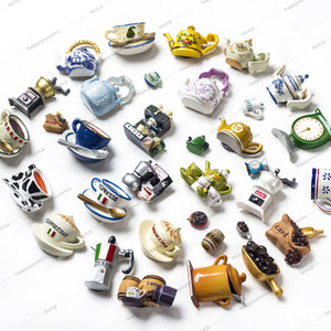 סיטונאי כוס קפה קנקן תה מכונת קפה מזכרות מגנט 3D בעבודת יד שרף קישוט מגנטים למקרר - Product Image 5