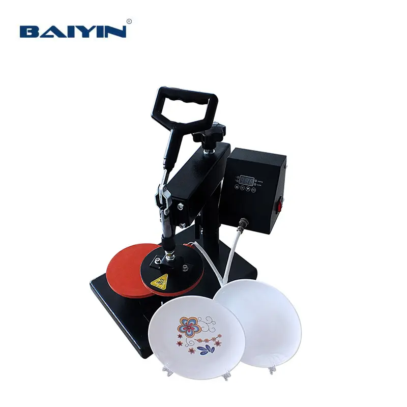 Guangzhou Plates Sublimation Transfer Heat Press Machine Digital Heat Press Machine for 8 Inch Plate 12.5cm Diameter