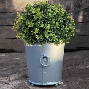 <span class=keywords><strong>Pot</strong></span> de fleur antique de grand arbre de jardin, grand <span class=keywords><strong>pot</strong></span> d'arbre extérieur <span class=keywords><strong>en</strong></span> <span class=keywords><strong>zinc</strong></span> jardinière <span class=keywords><strong>en</strong></span> métal fer style américain jardinière conique vintage - Product Image 6