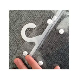 Customized Clear PVC Plastic Cloth Hook Hanger Packaging Bag