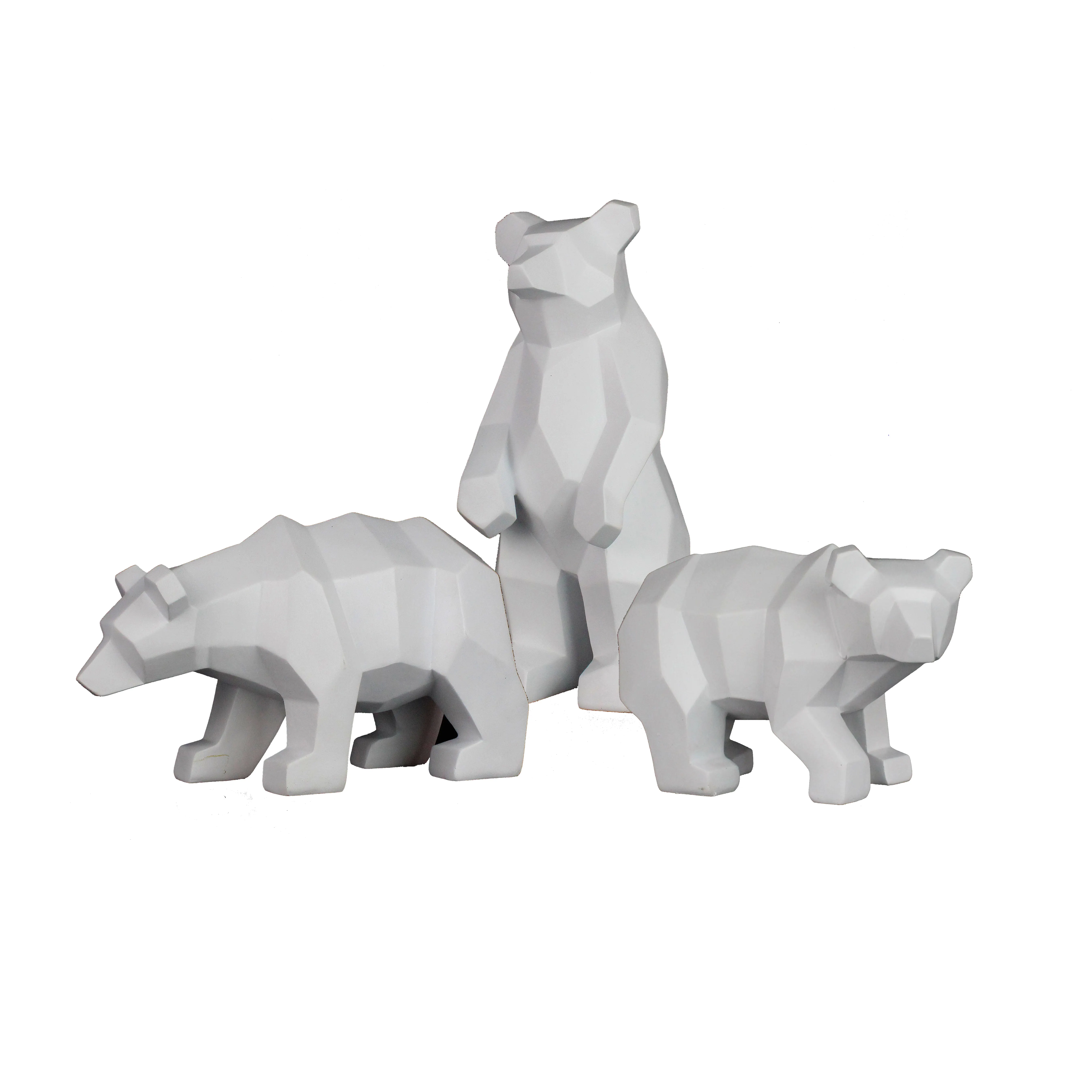 Estilo nórdico resina blanco, escultura Animal, oso Polar estatua casa Decoración