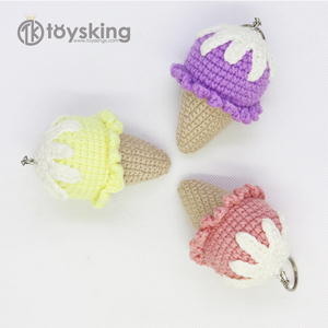 Giocattoli Amigurumi all'Uncinetto a Forma di Cibo, Portachiavi Gelato Delizioso per Vendita all'Ingrosso - Product Image 3