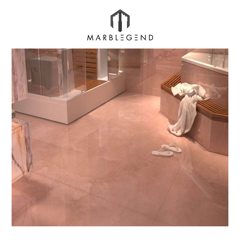 大理石の床タイル詩的なマスターバスルームエキゾチックなアイデア