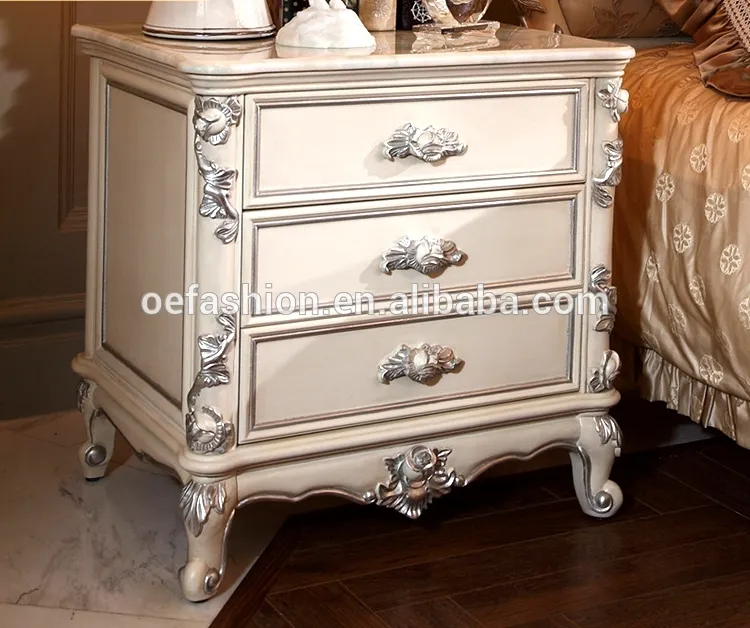 OE-FASHION أبيض خشبي طاولة جانبية للسرير في غرفة النوم حامل الأثاث