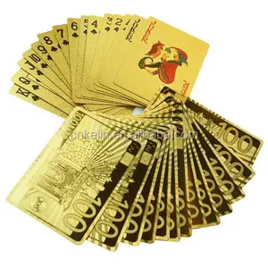 Custom hot selling plastic pvc gold or silver foil playing game card