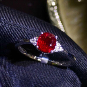 SGARIT Quà Tặng Đám Cưới Trang Sức 18K Vàng Nhẫn 0.97ct Pigeon Máu Đỏ Tự Nhiên Unheated Ruby Phụ Nữ Nhẫn - Product Image 2