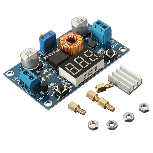 XL4015E 5A 75W 전압 디스플레이가있는 DC-DC 조절 가능한 벅 모듈 전자 부품