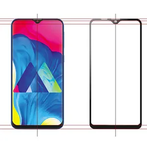 Commercio all'ingrosso 3D curvo copertura Completa 0.33 millimetri 9 H protezione dello schermo in vetro temperato per samsung galaxy a10 m10 vetro temperato