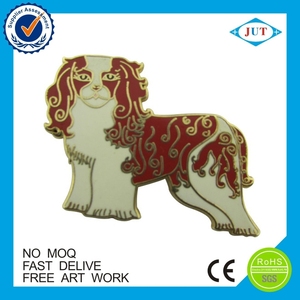 Encargo lindo perro broche de solapa de metal - Product Image 1