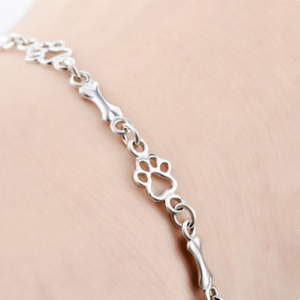 Bracciale a catena con stampa di zampa di cane in argento per <span class=keywords><strong>amanti</strong></span> <span class=keywords><strong>degli</strong></span> animali - Product Image 2