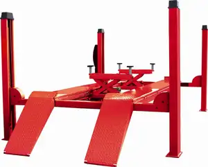 Chinese automotive 4 post car lift with ramps four cylinder hydraulic lift launch tlt440w wheel alignment