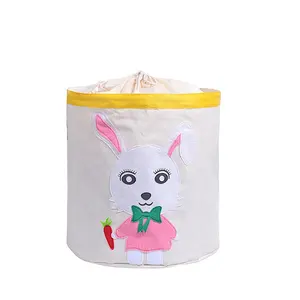 Large American Style Animal Cartoon Clothes Storage Basket Foldable Fabric Bags Set for Living Room Clothing Storage