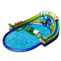 Parque acuático móvil inflable de elefante Popular de nuevo diseño, parque infantil al aire libre, Parque Acuático castillo hinchable para niños a la venta
