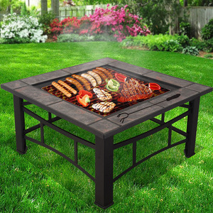 3 trong 1 ngoài trời Vườn vuông gạch đầu BBQ lửa <span class=keywords><strong>Pit</strong></span> bảng - Product Image 2