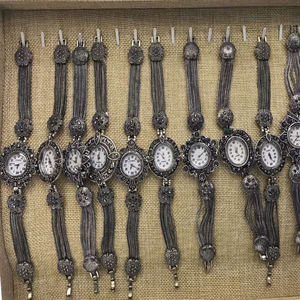 Montres à bracelet rétro en cristal et pierre, forme œil, dernières tendances, pour filles, montres pour enfants, jeunes, vente directe d'usine - Product Image 4