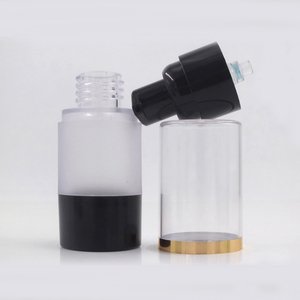 Botellas <span class=keywords><strong>de</strong></span> loción <span class=keywords><strong>de</strong></span> plástico sin aire Hengjian 15ml 30ml 50ml 100mL tapa transparente <span class=keywords><strong>de</strong></span> cuerpo negro esmerilado para cosméticos <span class=keywords><strong>de</strong></span> crema para el cuidado <span class=keywords><strong>de</strong></span> la piel - Product Image 5