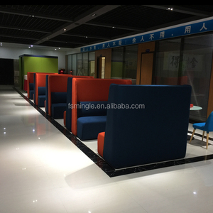 <span class=keywords><strong>2</strong></span> plazas de tela tipo respaldo alto Silla de cabina para la Conferencia Reunión y sala de café - Product Image 5
