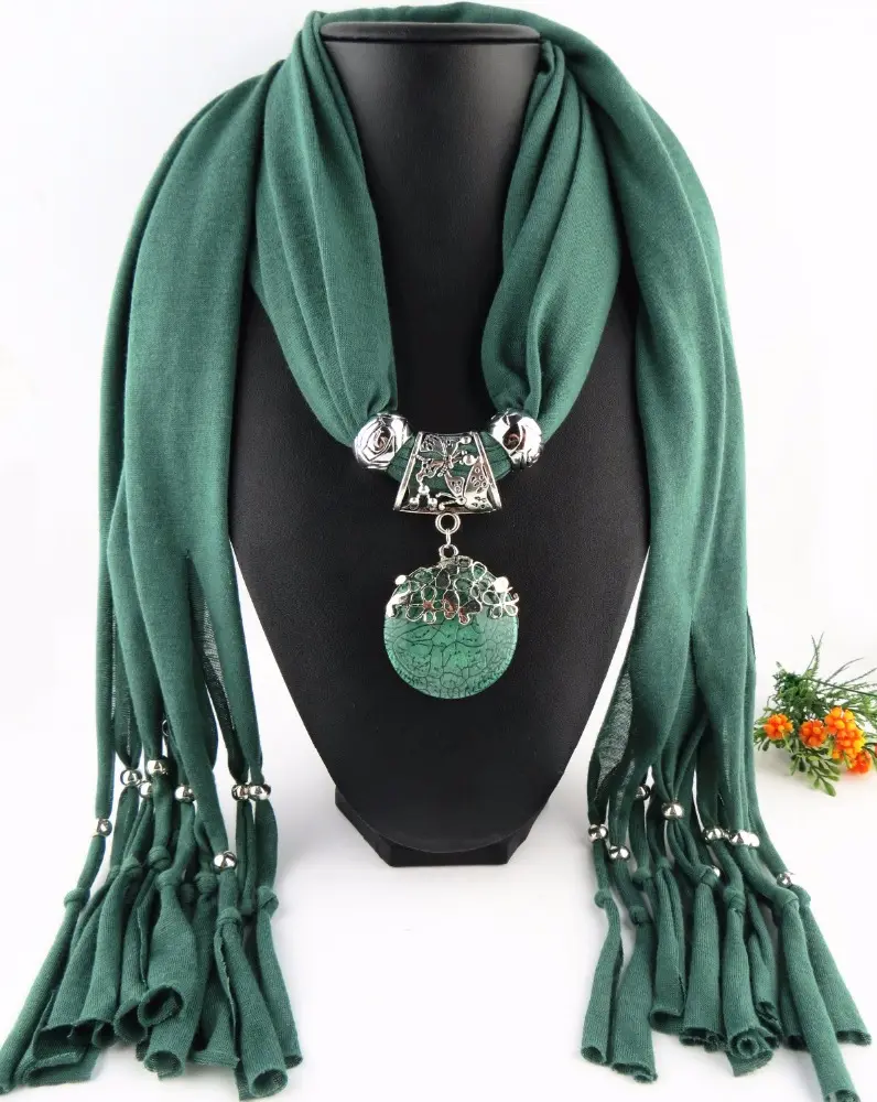 Écharpe pendentif en Polyester pour femmes, accessoires, bijoux