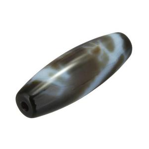 Cuentas de ágata diy tibetana Natural, ovaladas, DRAGÓN DE CINCO garras, dos tonos, alto grado 13x38mm, agujero: 2mm 118121 - Product Image 5