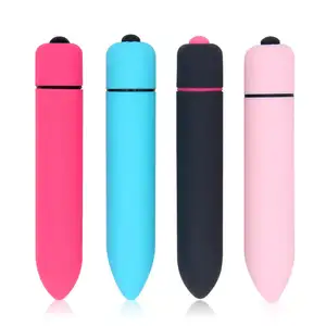 Mainan Seks Klasik G-spot, Vibrator Vagina 10 Kecepatan Baterai AAA Ukuran Mainan Seks Peluru untuk Dewasa
