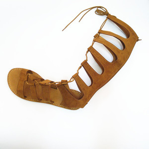 Été Gladiateur Femmes Sandales À Bout Ouvert Genou Haute Sandales - Product Image 4