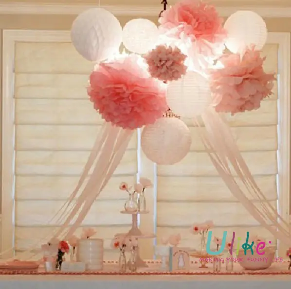 2014 newly colourful tissue pom poms flower ball wholesale decoration wedding