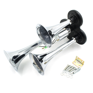 24โวลต์ดัง130dB 3ท่อสามทรัมเป็ตรถไฟรถบรรทุกแตรอากาศที่มี12โวลต์แตรอากาศไฟฟ้า - Product Image 1