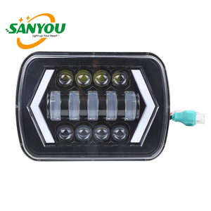 SANYOU 45W 5*7 pulgadas Cree Negro Faro de <span class=keywords><strong>coche</strong></span> Luz Blanco Ámbar LED Lámpara de luz de trabajo para <span class=keywords><strong>Jeep</strong></span> <span class=keywords><strong>Wrangler</strong></span> - Product Image 1
