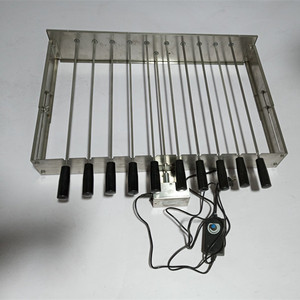 Nhà sản xuất tùy chỉnh BBQ nướng xiên hàng đầu Rotisserie Cyprus extendible tự động thép không gỉ than nướng than cục 700 x400mm không tráng - Product Image 4