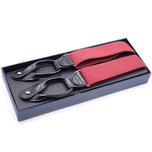 Bretelles en cuir véritable élastiques de conception raffinée, best-seller <span class=keywords><strong>2018</strong></span>, personnalisées pour hommes - Product Image 4