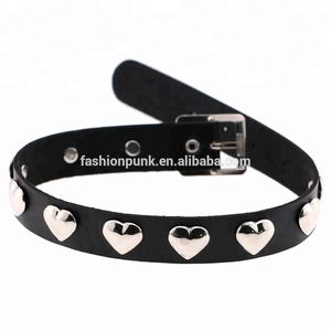 Amanti regali personalità rivetti cuore girocollo gotico Punk gioielli Harajuku Costume dichiarazione collana - Product Image 6
