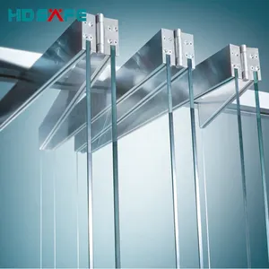 Latest design good price for folding movable glass door system