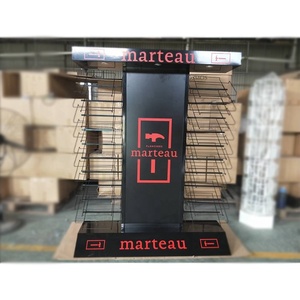 Vitrine murale très vendue étagère en bois <span class=keywords><strong>design</strong></span> commercial présentoir en bois métal pour magasin de détail - Product Image 4