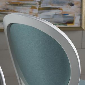 Tissu velours blanc à dos rond, chaise de mariage, chaise de salle à manger en bois massif pour événement de mariage, meubles d'hôtel, vente en gros - Product Image 3
