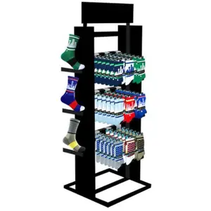 Fabriek Leverancier Stijlvolle Houten Retail Sok Display Aanrecht Rack En Vloerstaande Displays Voor Sokken