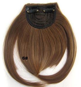 Capelli sintetici Lisci Bangs Naturale Anteriore Scoppi di Clip In Estensioni Dei Capelli Linea Completa Frangia di Scoppio Resistente Al Calore Parrucchino 30 grammi - Product Image 6