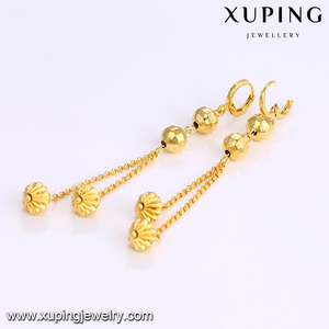 93566 xuping interiors gold jewelry <strong>shops</strong> special pattern 24k dangling <strong>earring</strong> for women