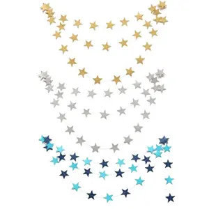 4 M Renkli Bunting Asılı Kağıt Yıldız Çelenk doğum günü düğün parti Afiş duş kapı kolu Dekorasyon
