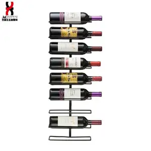 home wall hanging empty wine bottle glass rack shelf