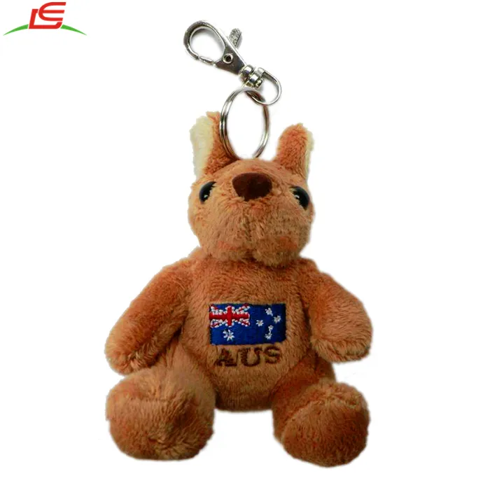 ออสเตรเลียตุ๊กตาของที่ระลึกจิงโจ้พวงกุญแจธง