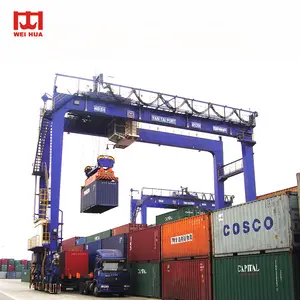 RTG Type 40 ton 45 Ton Container Lifting Rubber Tyre Container Gantry Crane 60 ton straddle carrier price