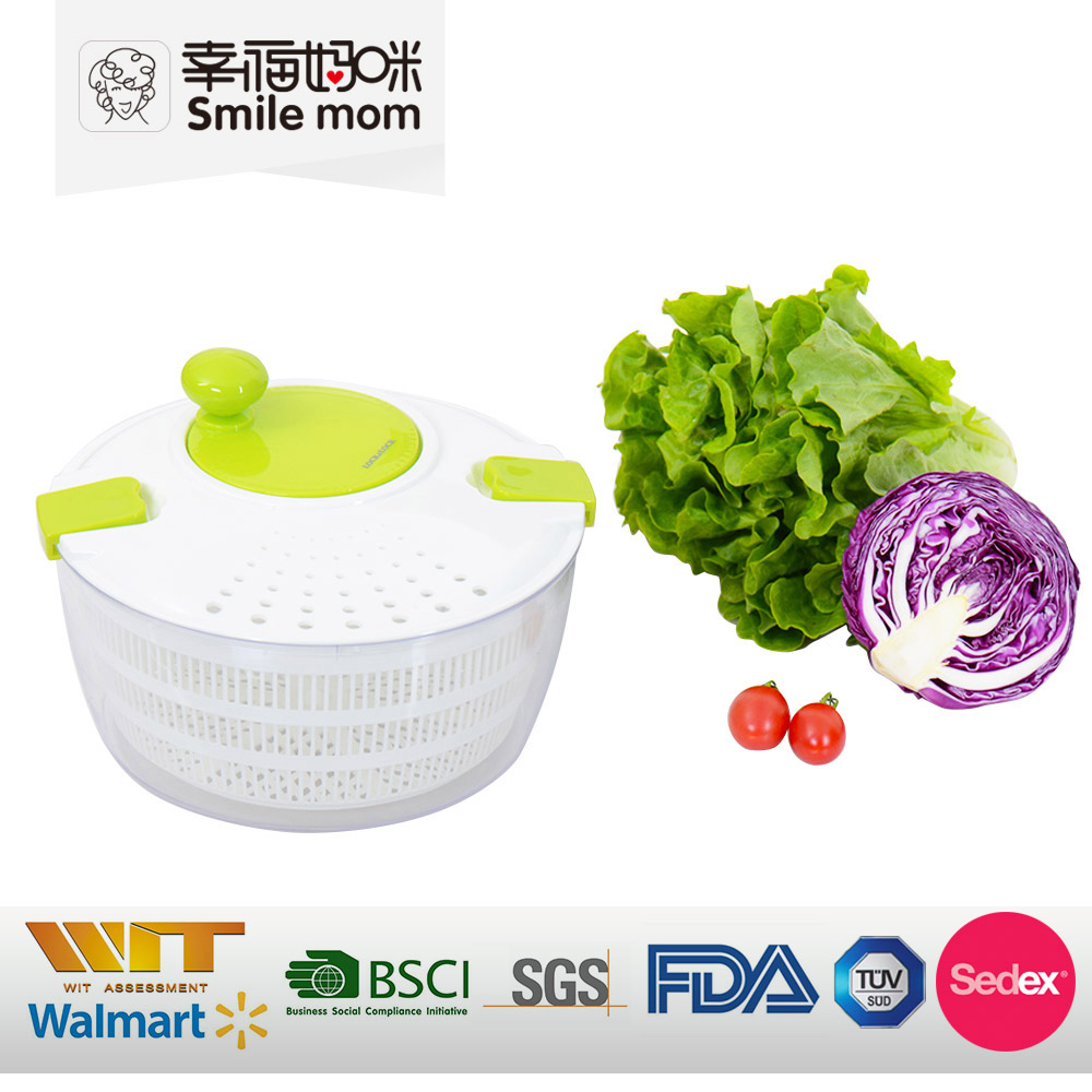 Спиннер для салата из пищевого пластика с чашей