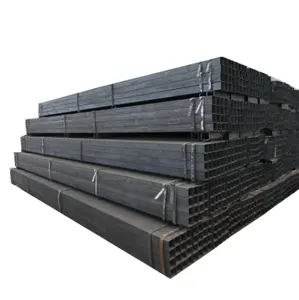 โปรโมชั่น 40X40 มม.ความยาว 6 เมตรสีดำเหล็กสแควร์หลอดท่อเหล็กสำหรับก่อสร้าง