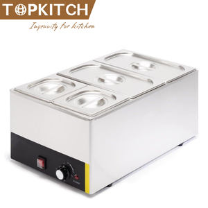 Bain-marie électrique en acier inoxydable, chauffe-plats et buffet, table à vapeur, double <span class=keywords><strong>section</strong></span> avec 2 bacs ronds, casseroles, poêles pour - Product Image 2